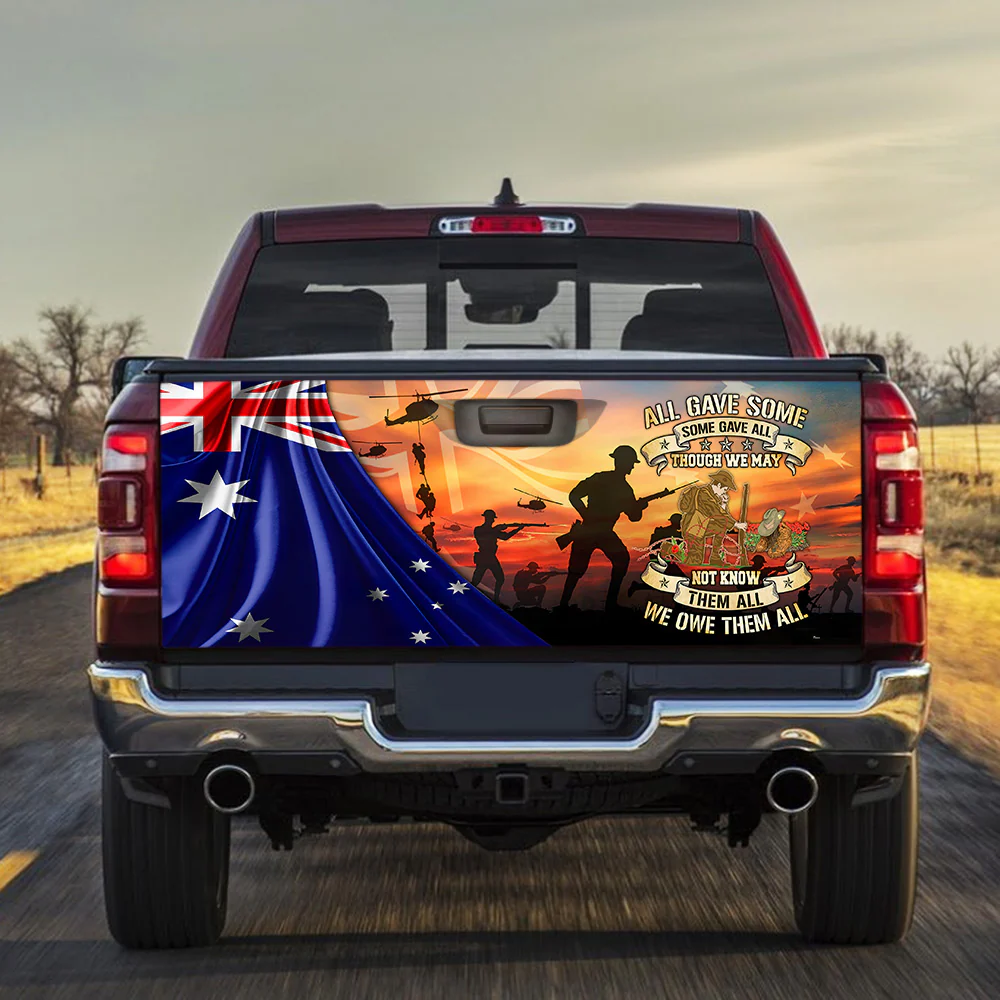 Veteran Australia All Gave Some Some Gave All Truck Tailgate Decal Sticker Wrap
