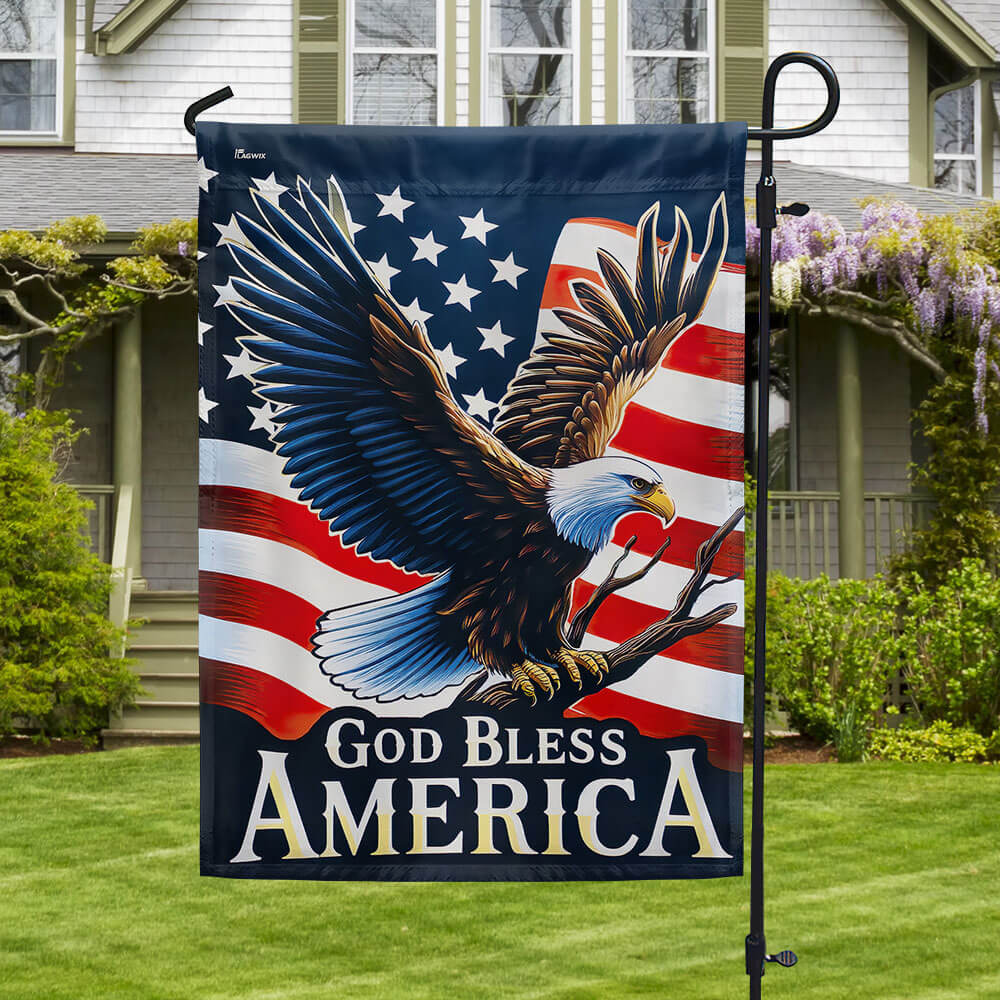 Bimipi American Flag - God Bless America Patriotic Eagle Independence Day 4th Of july Flag