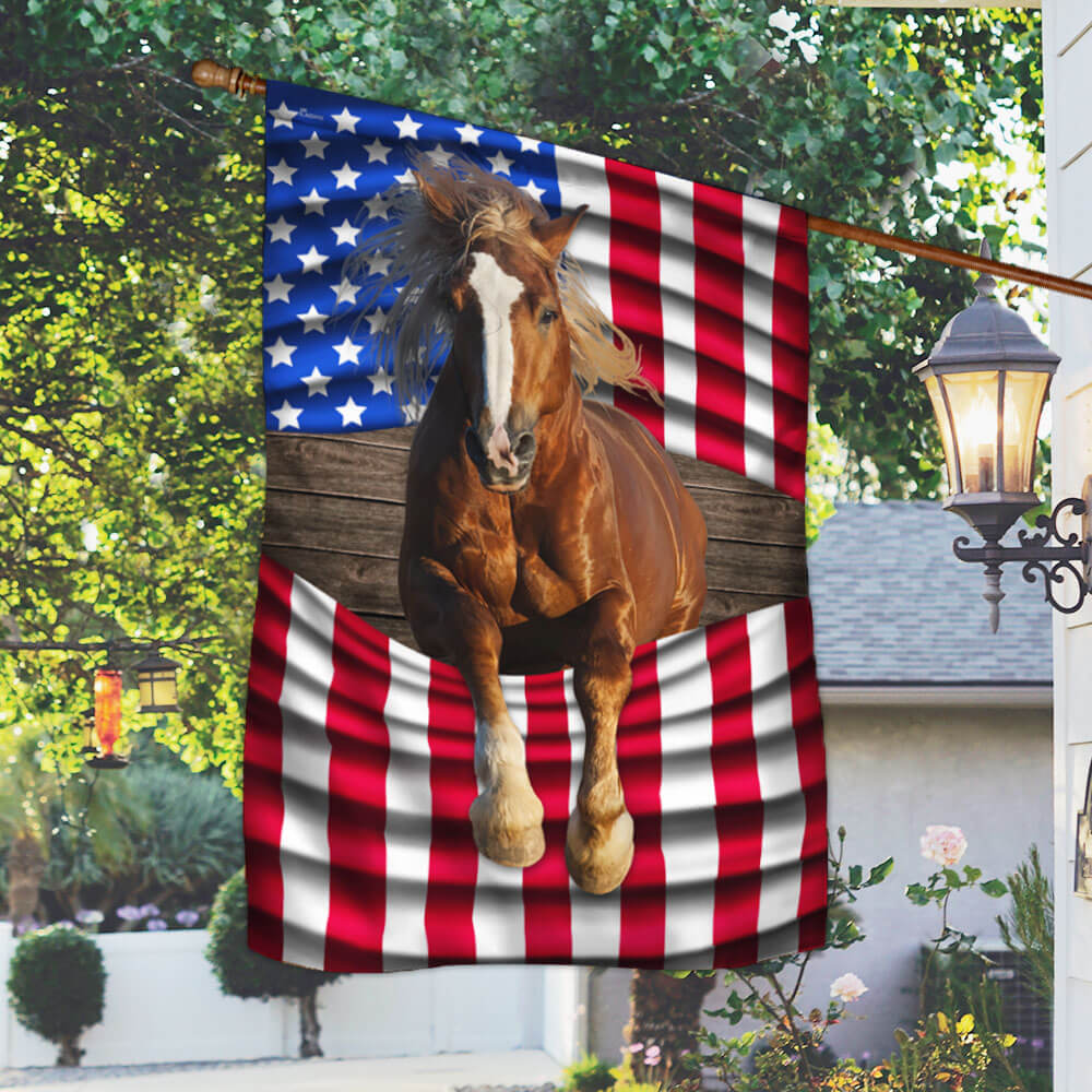 Patriotic Horse American Flag THB3647Fv7