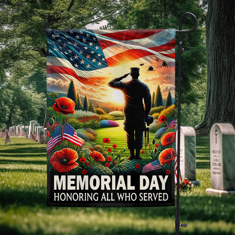 Bimipi Memorial Day Veteran American Flag Honoring All Who Served Patriotic Veterans Day Flag