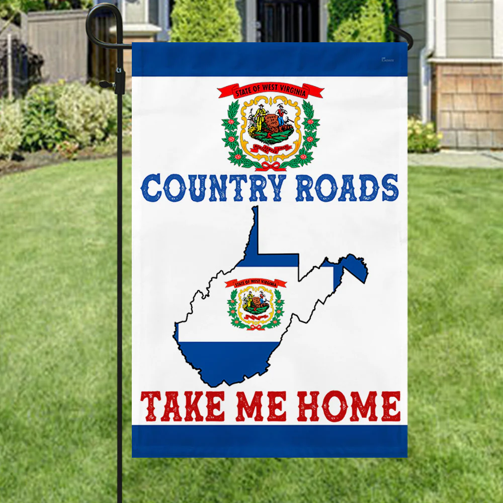 West Virginia Country Roads Take Me Home Flag MLN371Fv1