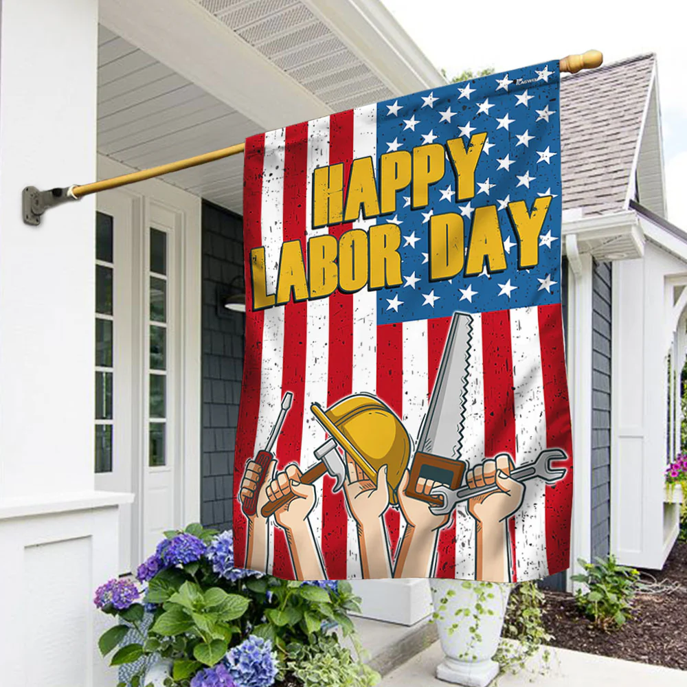 Happy Labor Day American Flag