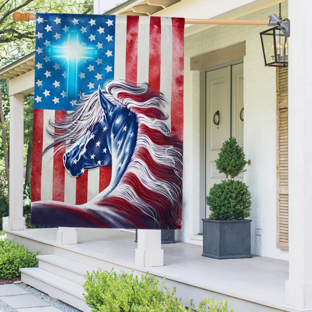Patriot Horse American Flag