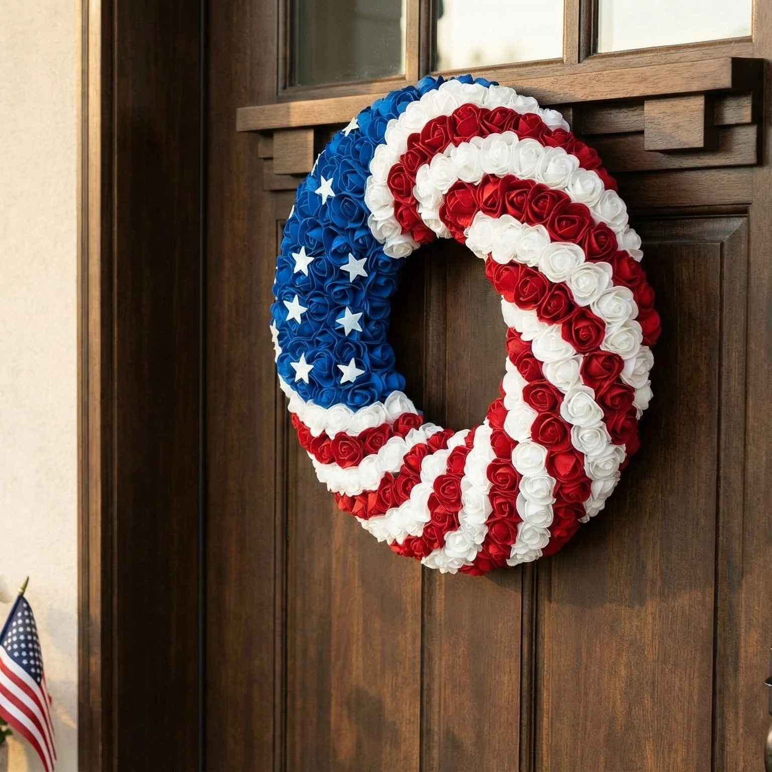 Patriotic Front Door Wreath for 250 Years of America Decoration
