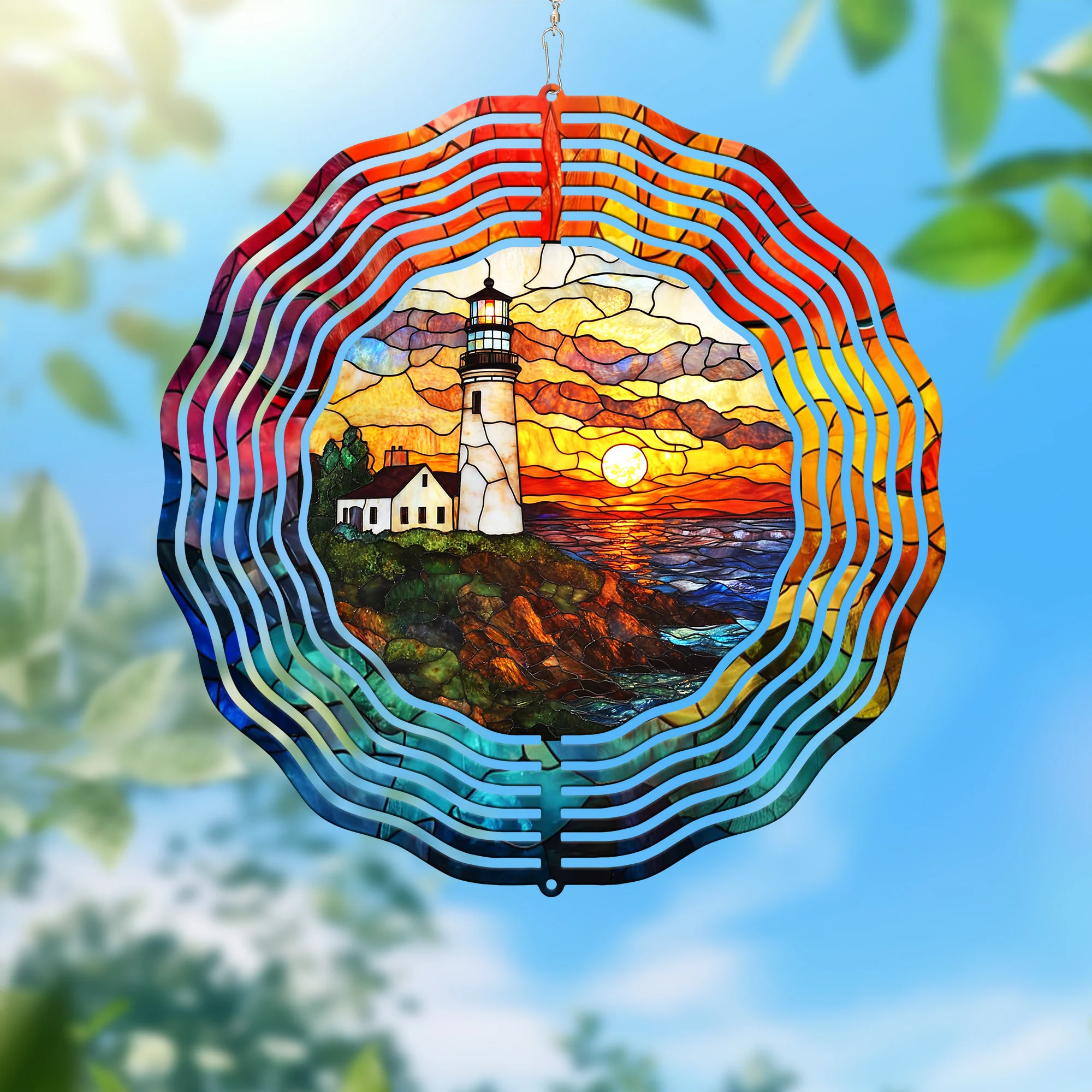 Lighthouse Wind Spinner