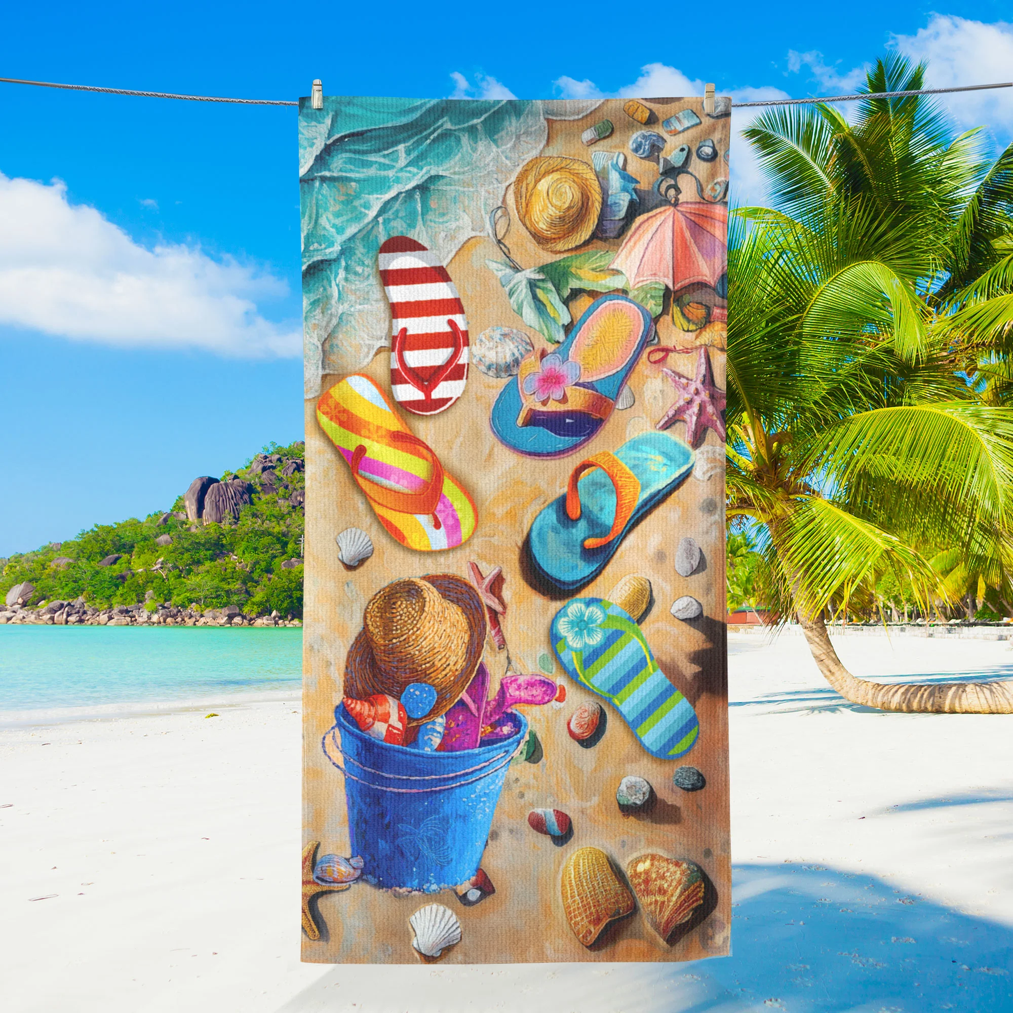 Flip Flops Beach Towel Beach Lovers Gifts