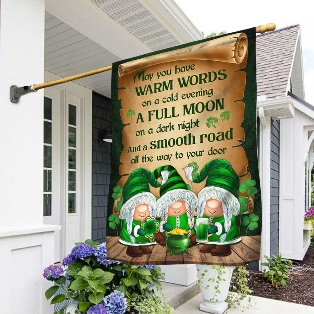 Lucky Gnomes Flag Irish Wishes