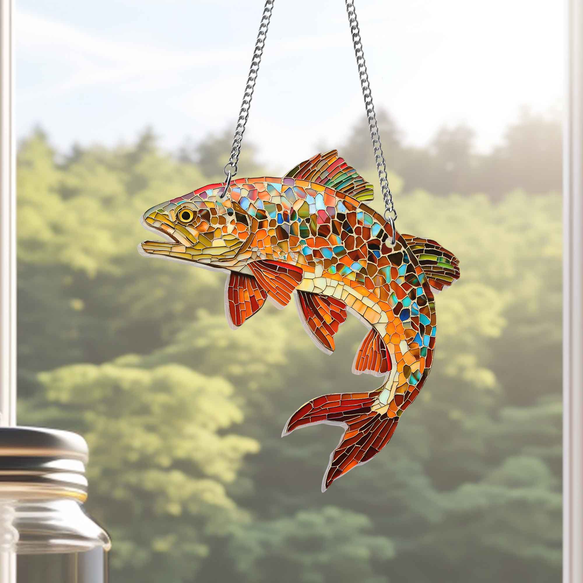Brown Trout Fish Acrylic Suncatcher Window Hanging