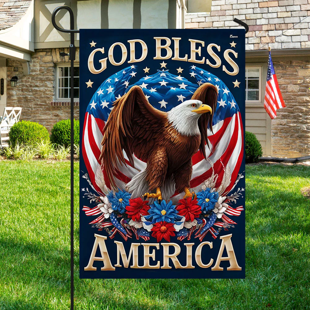 Bimipi American Flag - God Bless America Eagle Flag
