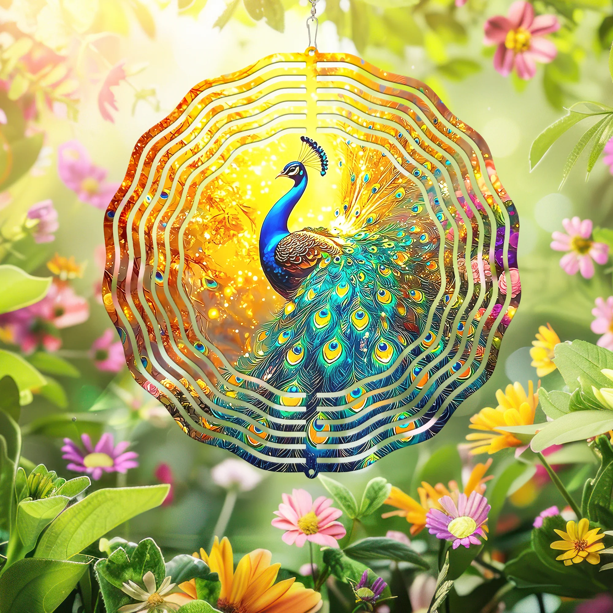 Colorful Peacock Wind Spinner