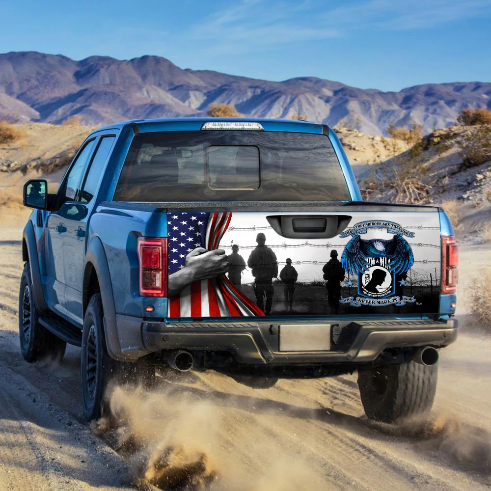 Pow Mia True Heroes, You Are Not Forgotten Truck Tailgate Decal Sticker Wrap