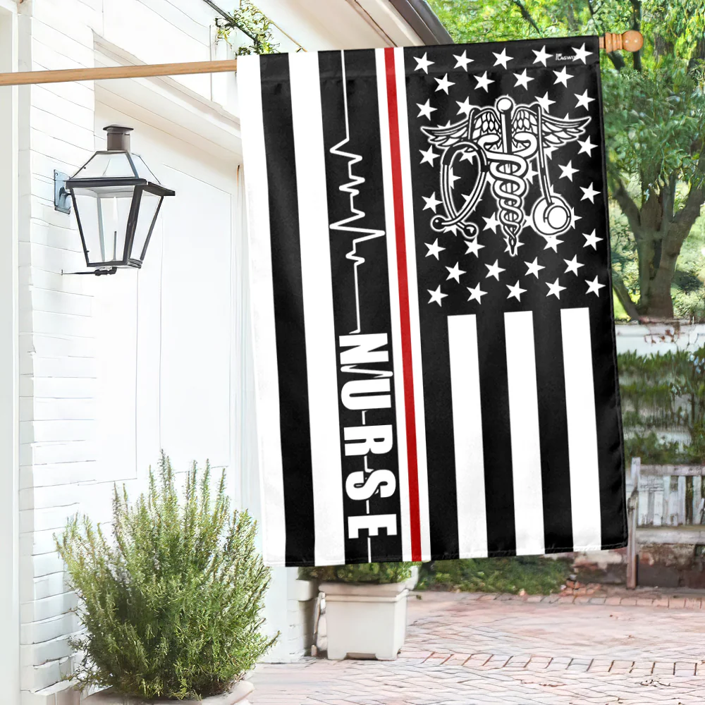 Nurse Flag American Flag Thin Red Line Nurse Flag