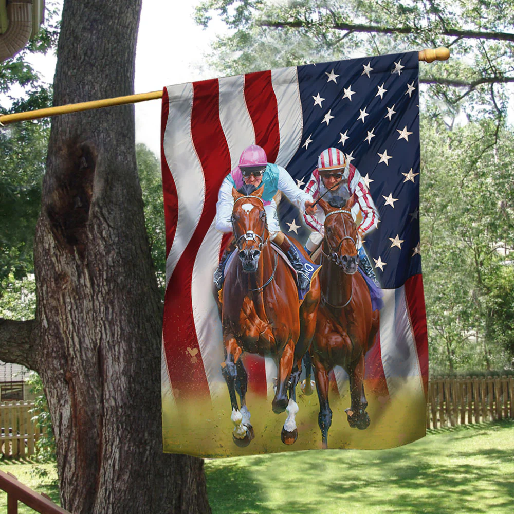 Horse Racing American Flag