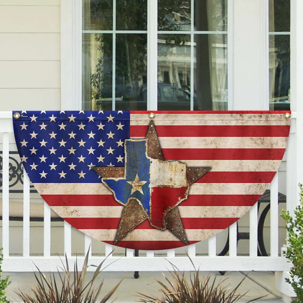 Texas Texan American Non-Pleated Fan flag