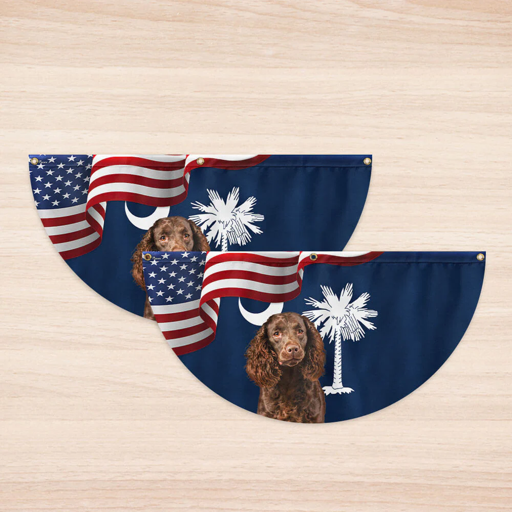 South Carolina Boykin Spaniel Non-Pleated Fan Flag