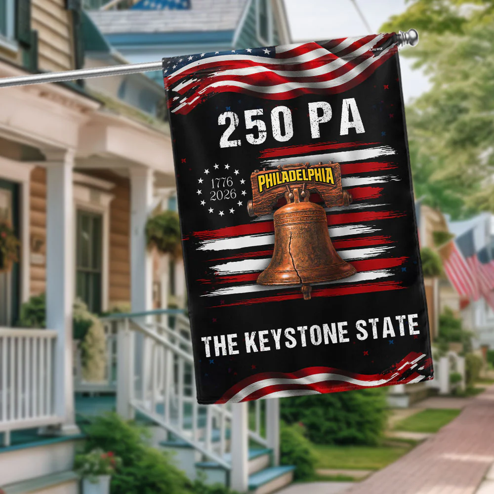 250 PA Philadelphia Keystone State Anniversary 1776 2026 American Flag