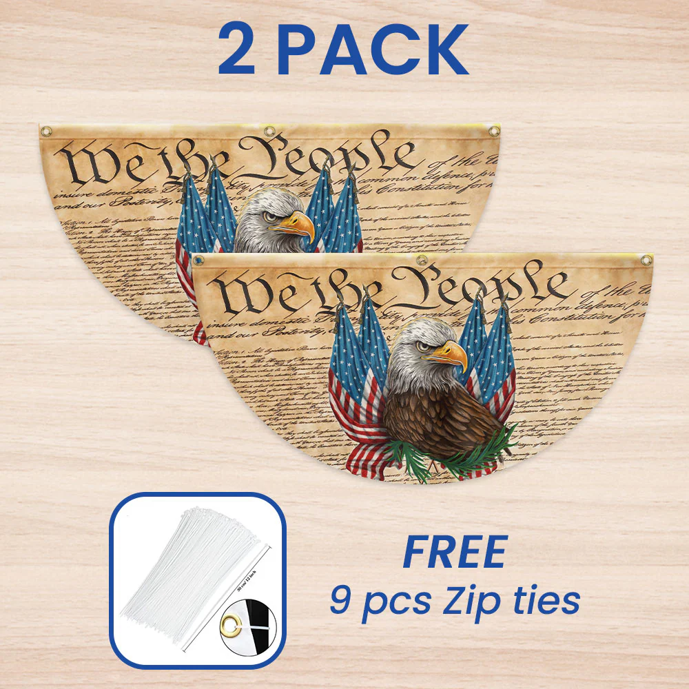 Bimipi American Flag - Majestic We The People Patriotic Eagle American Flag (Non-Pleated)