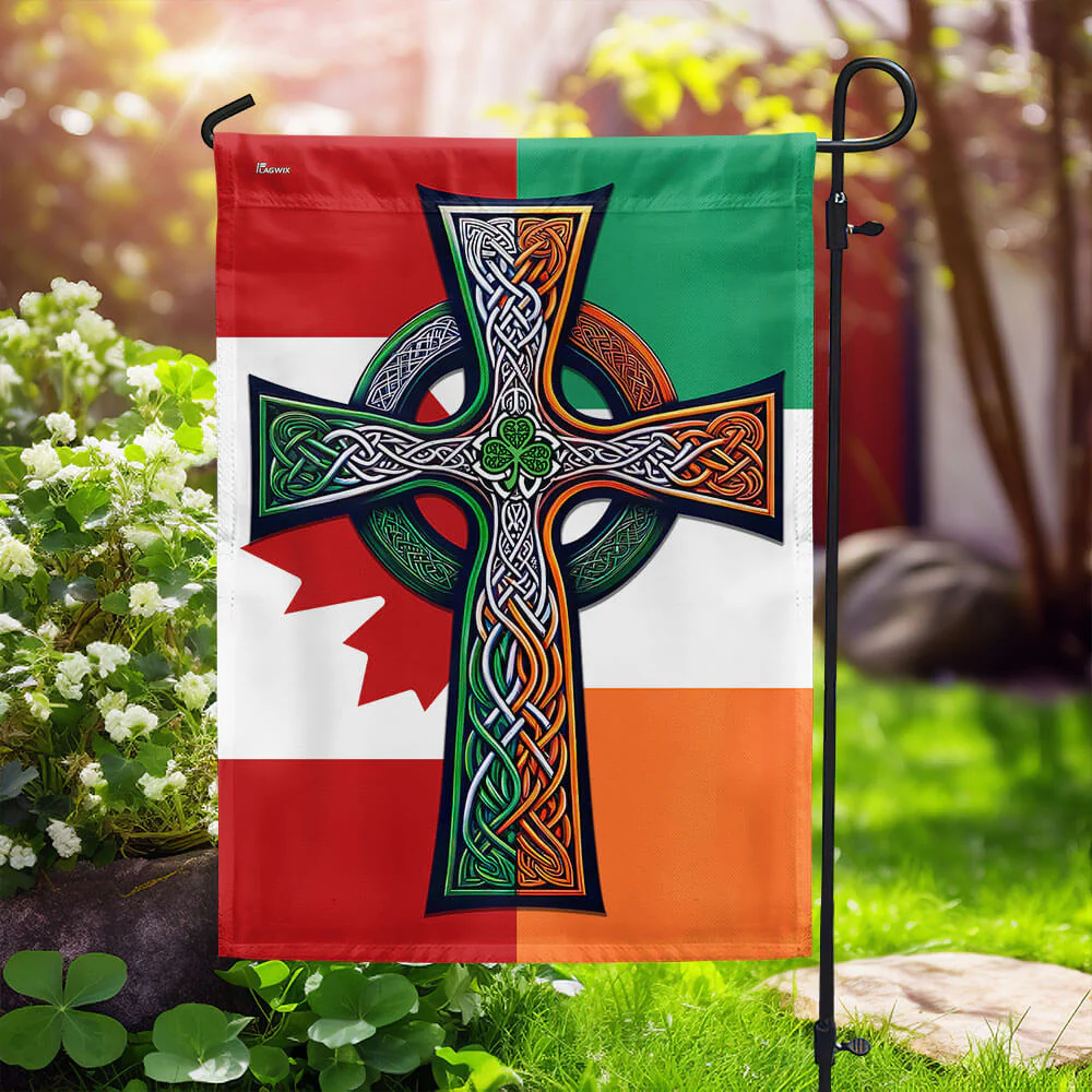 Irish Celtic Knot Cross St. Patrick’s Day Canada Irish Candian Flag