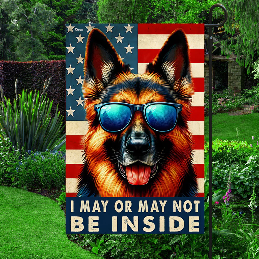 Bimipi Funny German Shepherd Dog American Flag 3-Day Shipping