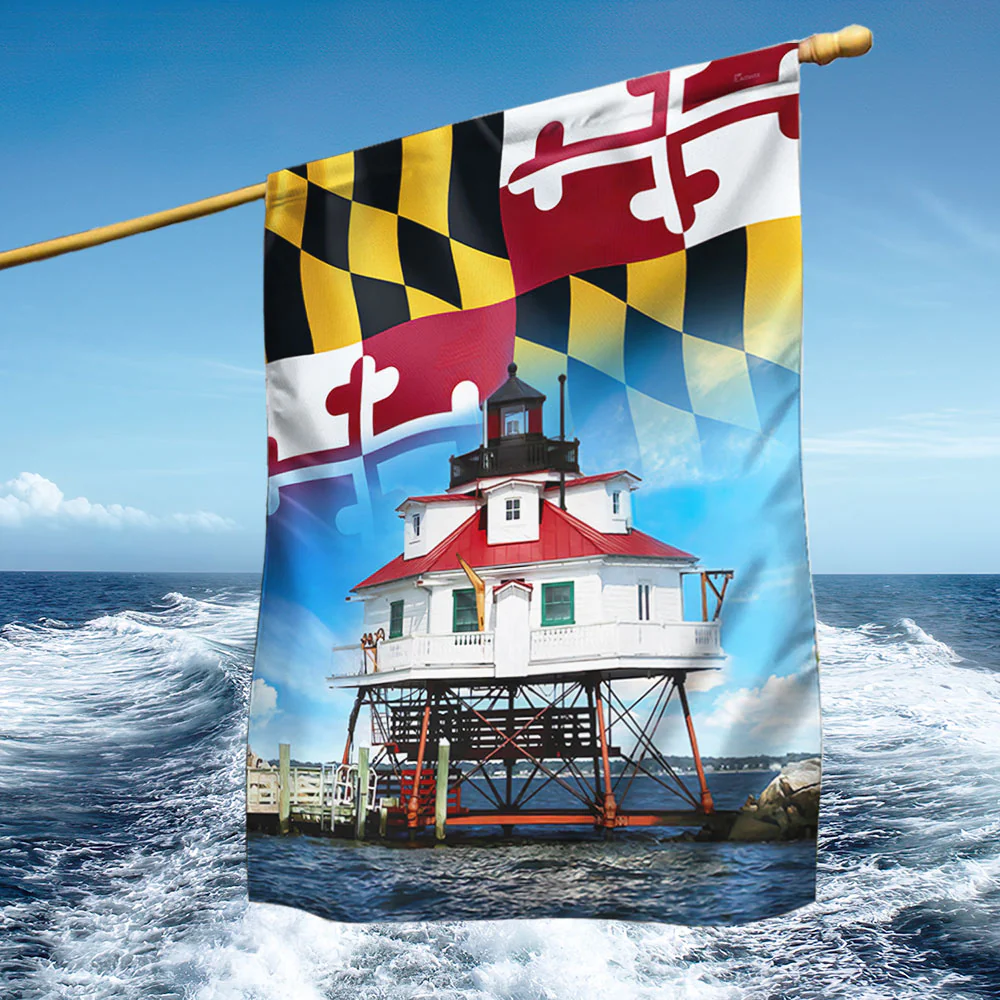 Maryland Chesapeake Bay Lighthouse Flag