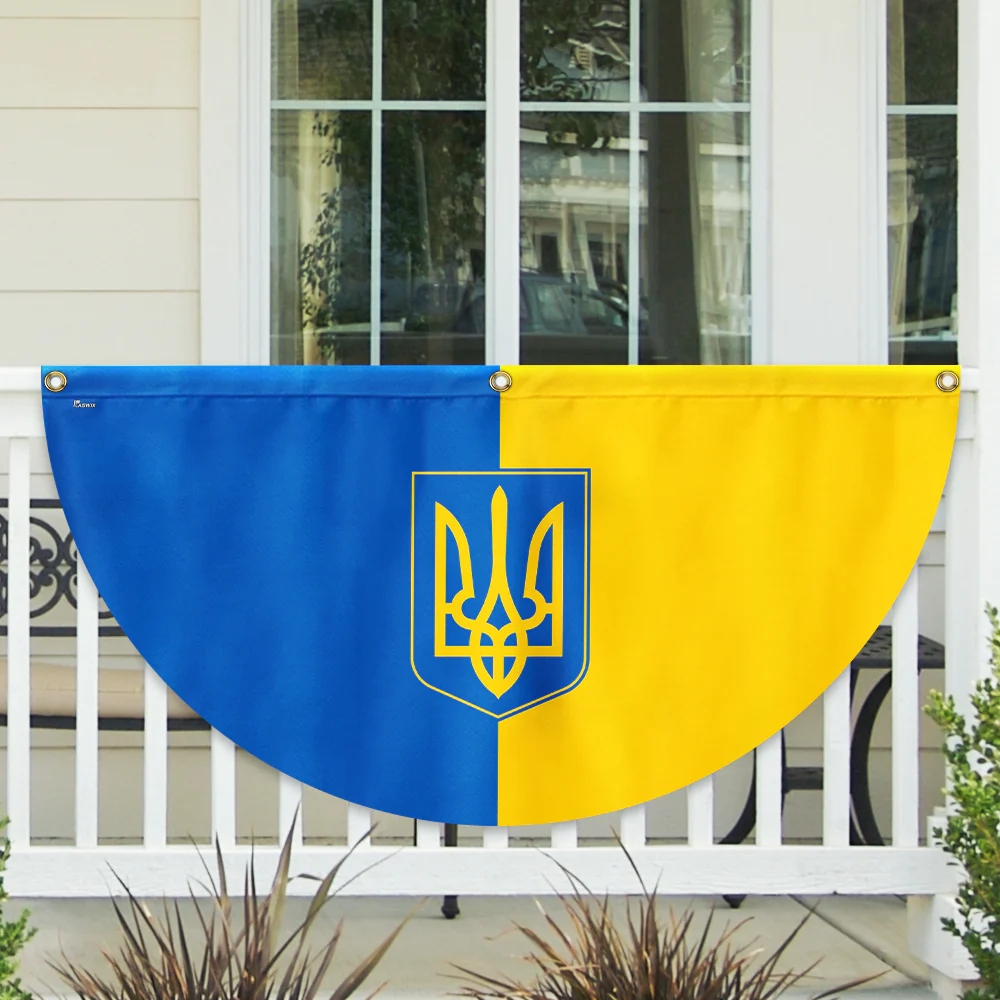 Stand With Ukraine Support Ukraine Non-Pleated Fan Flag