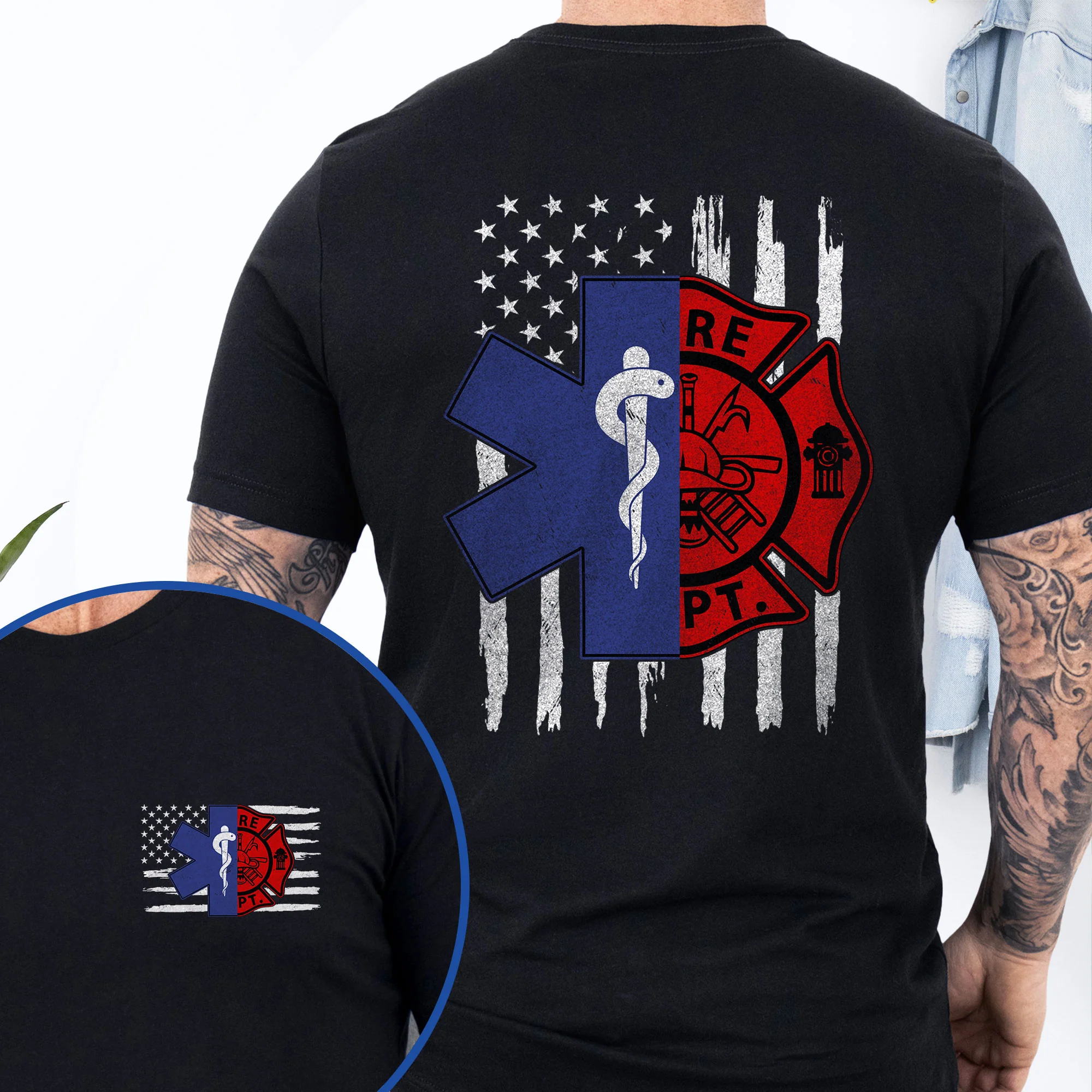 Firefighter EMT American T-Shirt