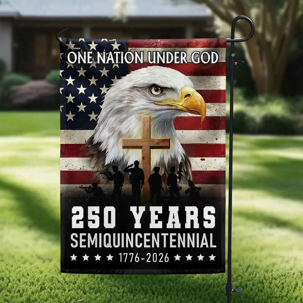 One Nation Under God 1776 2026 Semiquincentennial 250 Years American Flag
