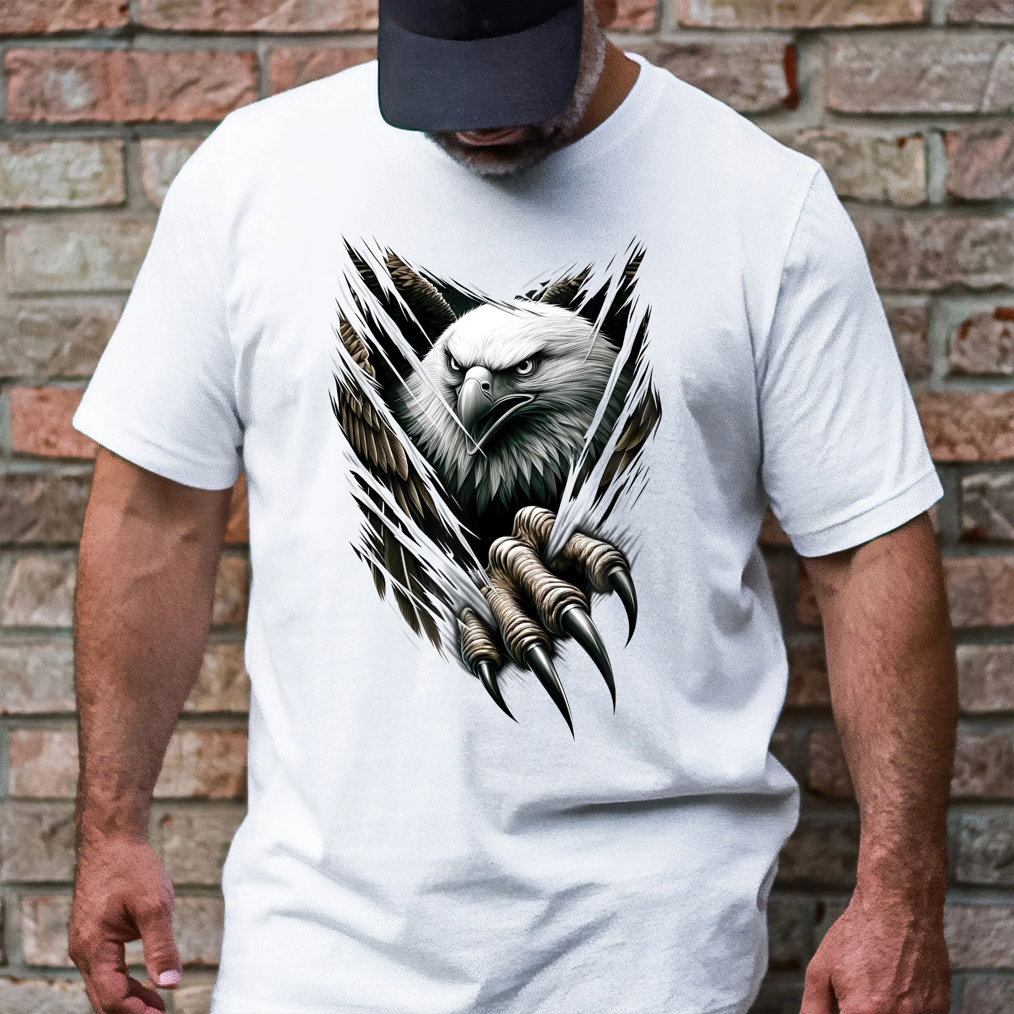 Cool Eagle Claw Scratch Patriotic T-Shirt