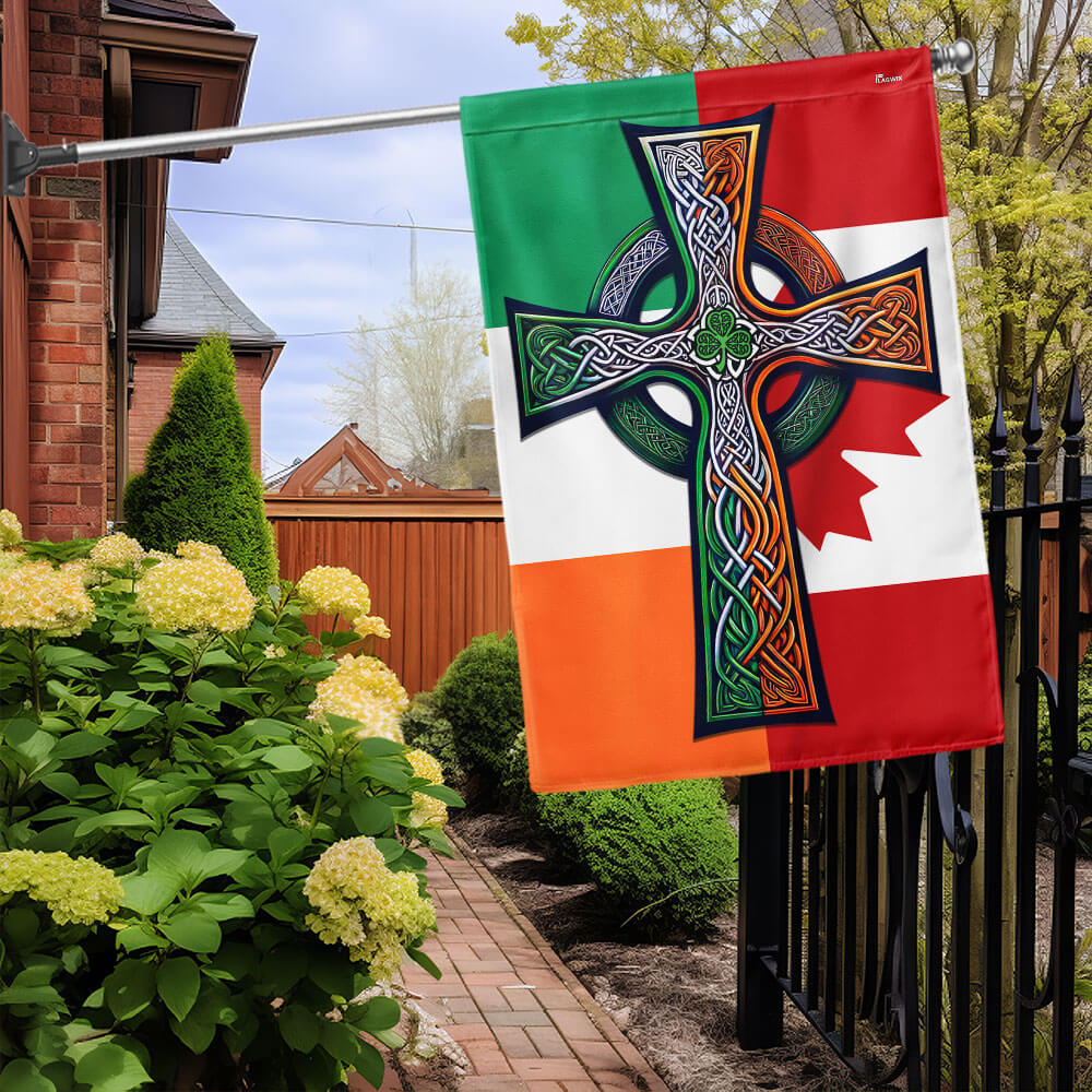 Irish Celtic Knot Cross St. Patrick’s Day Canada Irish Candian Flag