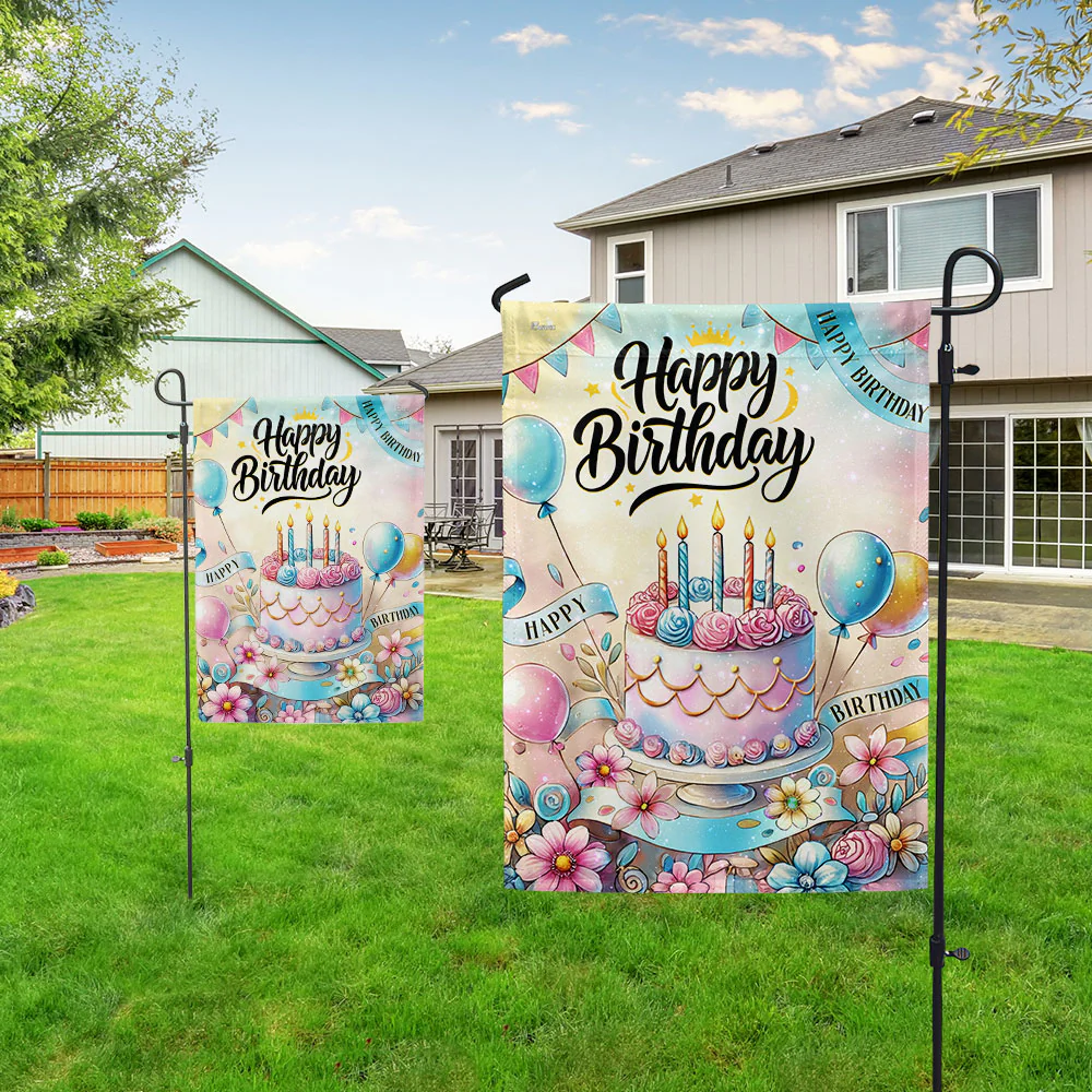 Happy Birthday Celebration Decor Flag