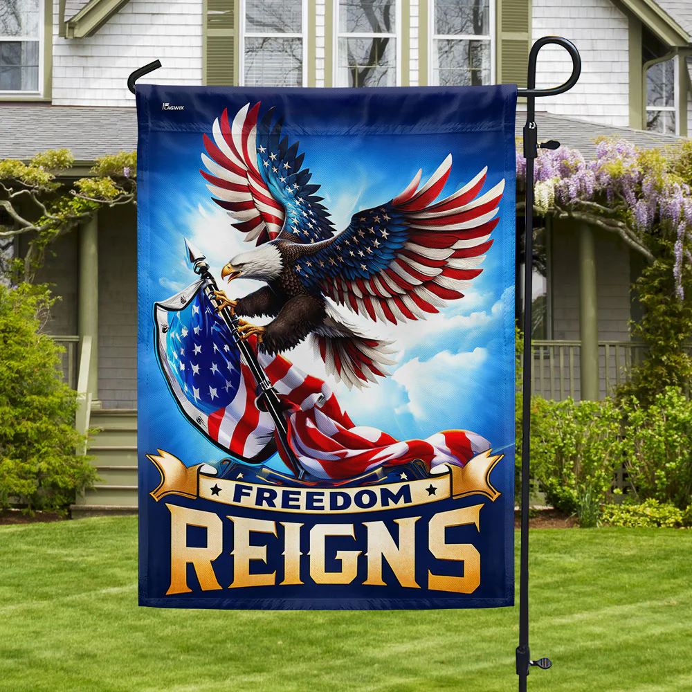 Bimipi American Flag - Patriotic  Eagle Freedom Reigns Flag