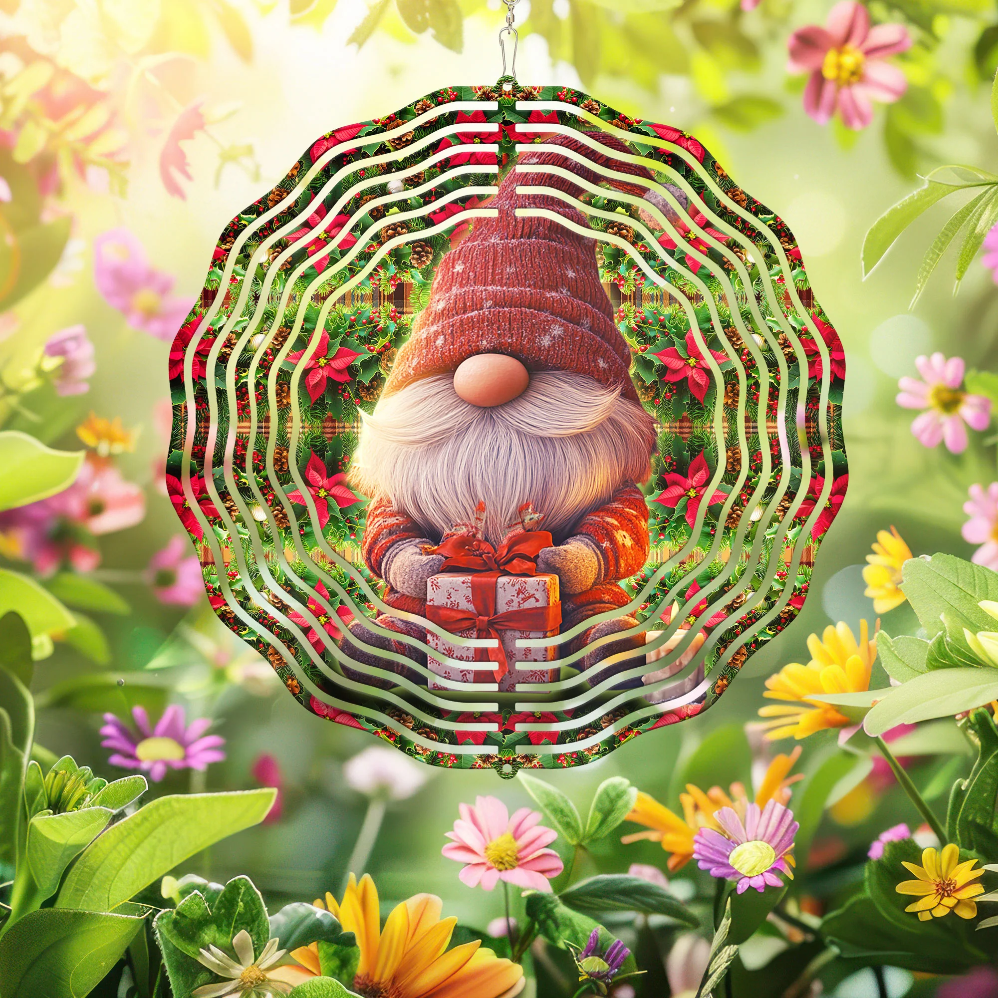 Christmas Gnome Wind Spinner