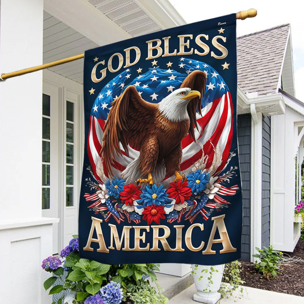 Bimipi American Flag - God Bless America Eagle Flag