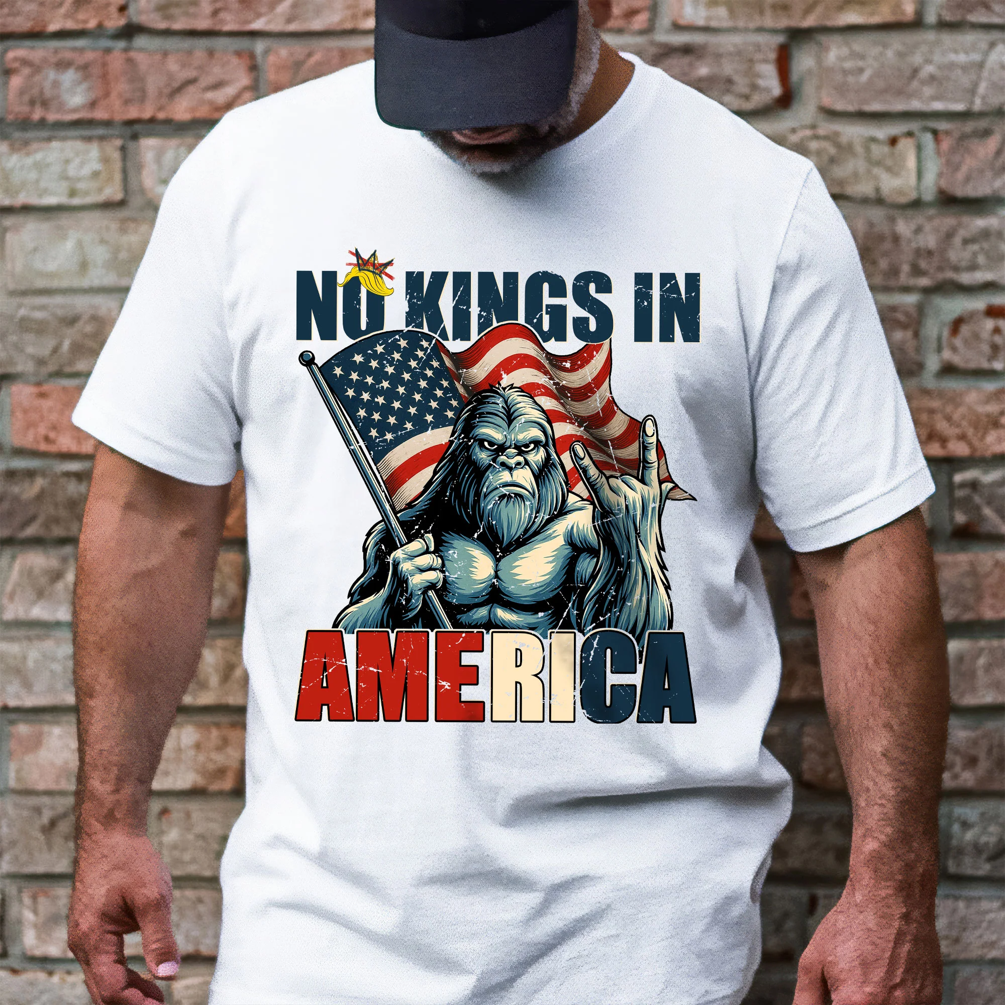 Bigfoot  No Kings In America Since 1776 T-Shirt