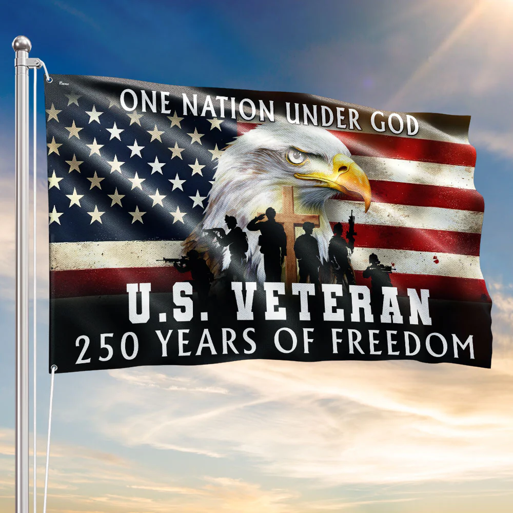 America 250 Years Flag, US Veteran Semiquincentennial 1776 2026 Flag
