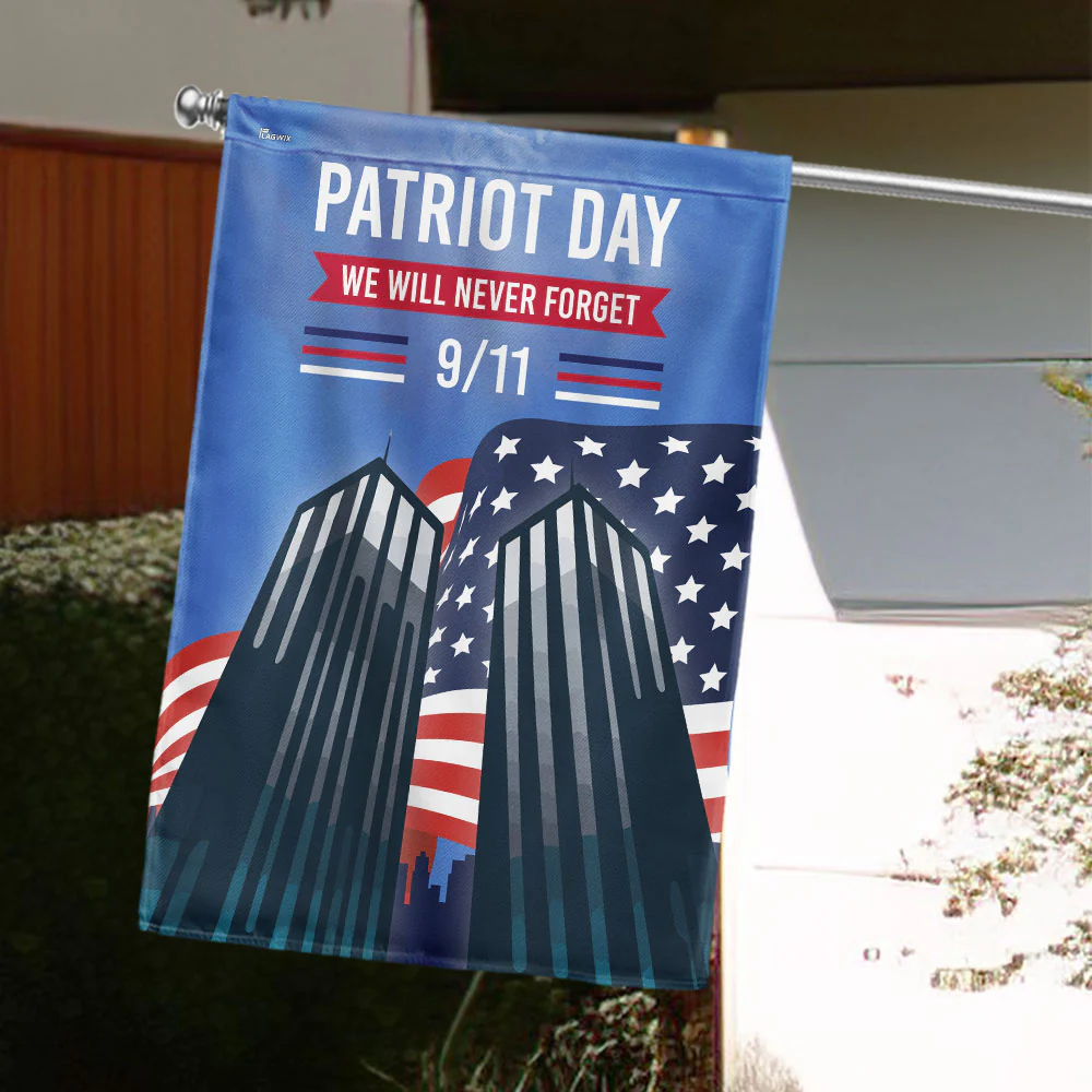 American Flag - Patriot Day 9 11 We Will Never Forget Flag for Indoor Outdoor Decor