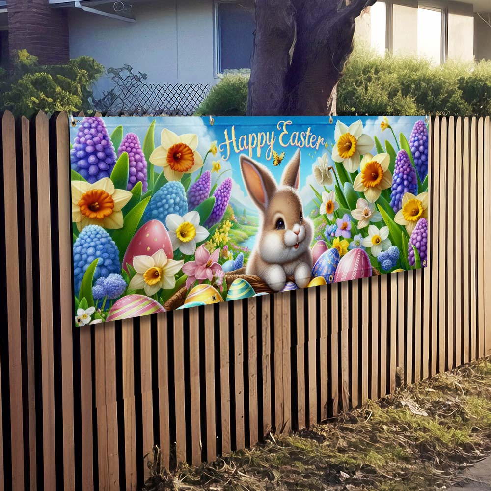 Happy Easter Fence Banner