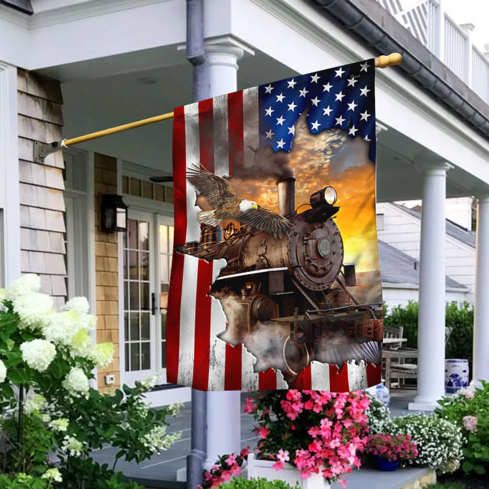 Train American Flag