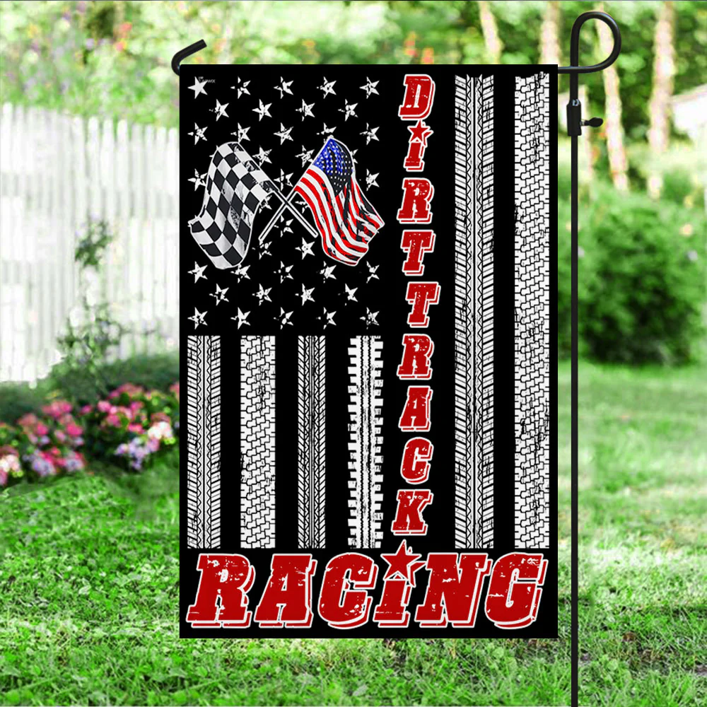 Dirt Track Racing American Flag