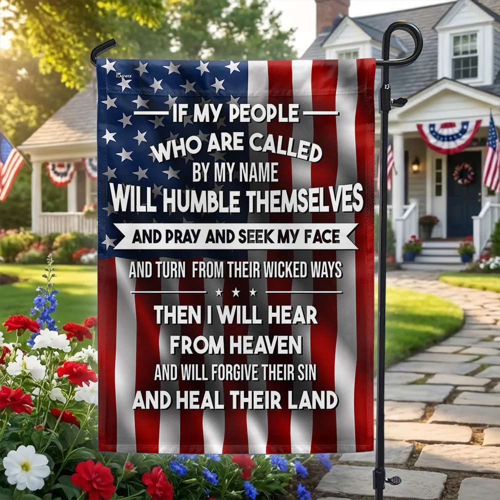 Patriotic Christ 2 Chronicles 7:14 People Called By My Name American Flag