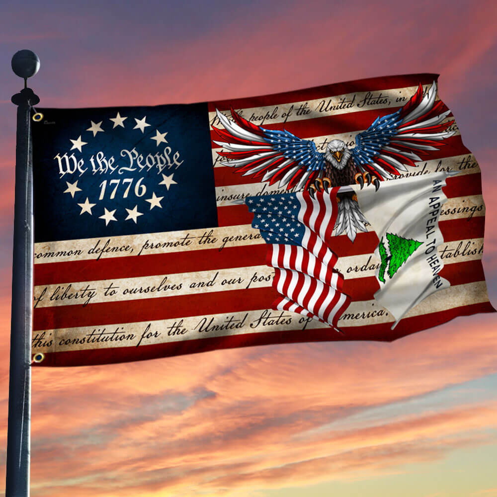 Bimipi American Flag - We The People Betsy Ross 1776 An Appeal To Heaven Pine Tree Patriotic Eagle American Flag