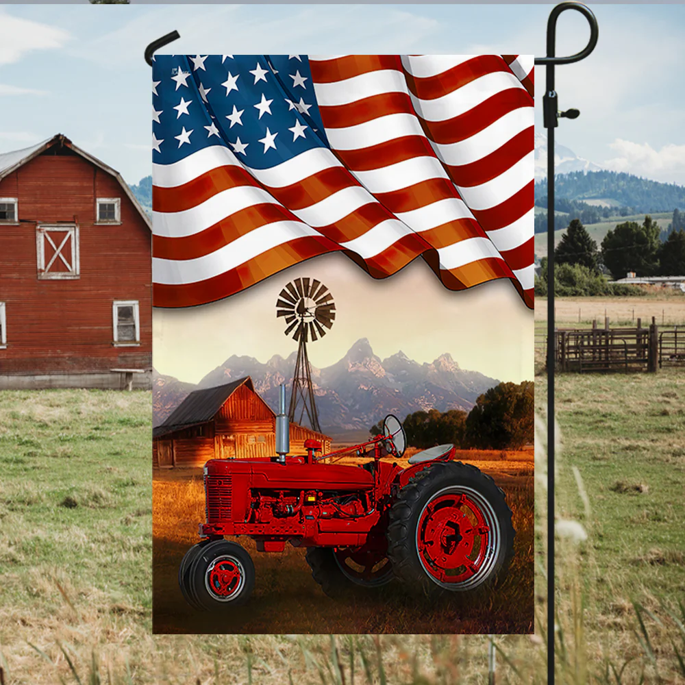 Tractor American Flag, Farm Flag