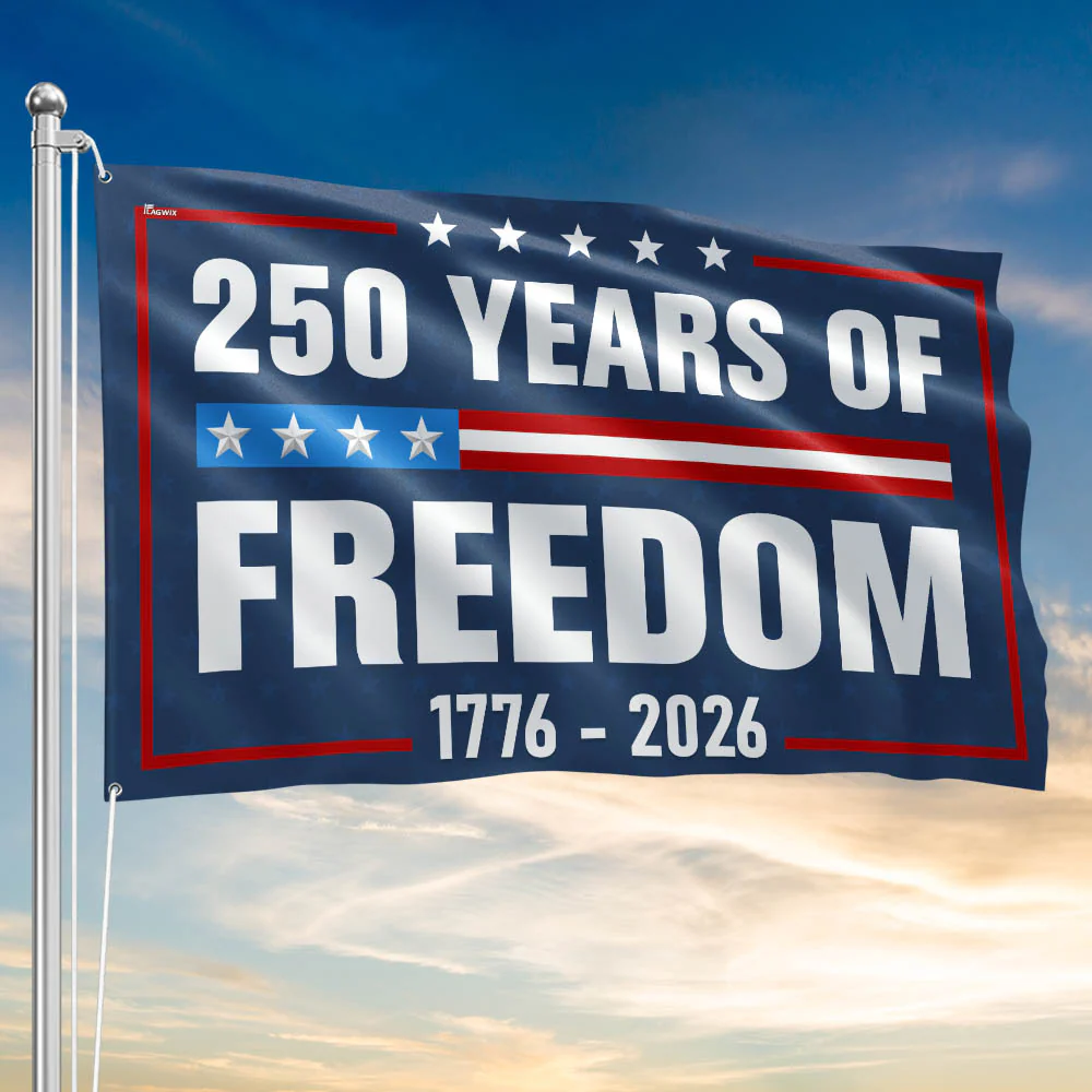Bimipi American Flag - 250 Years Of Freedom 1776-2026 4th Of july Grommet Flag