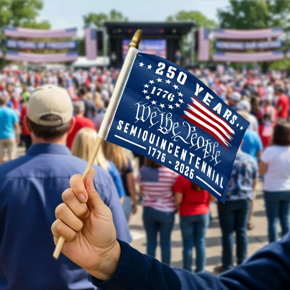 America 250th Anniversary We The People Handheld Flag