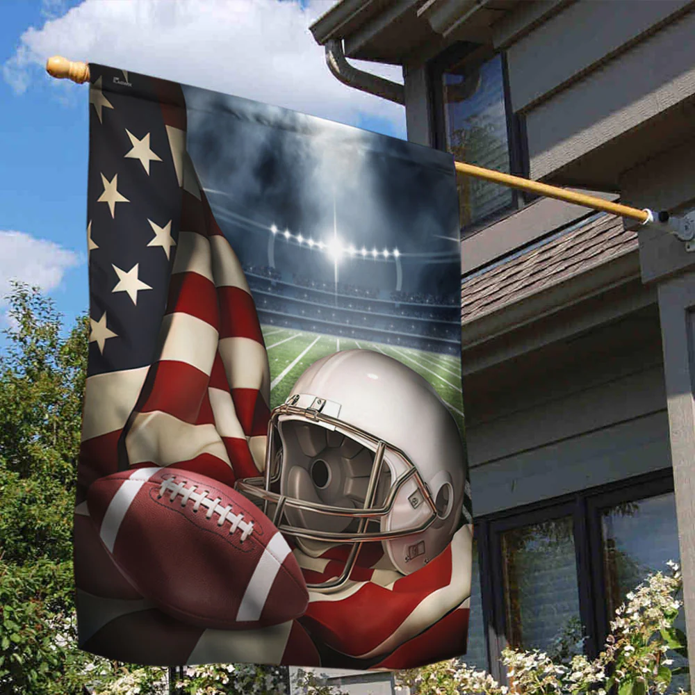 Football & American Flag