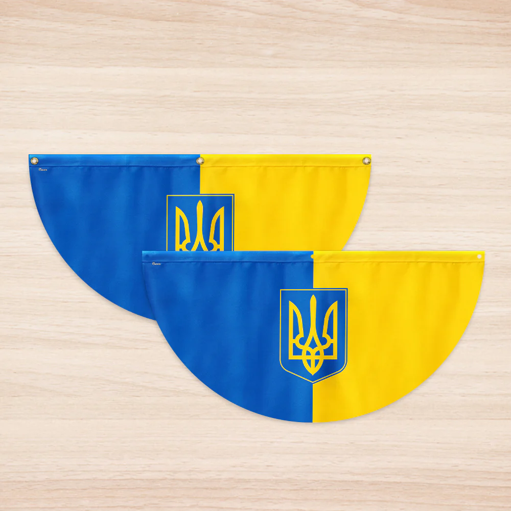 Stand With Ukraine Support Ukraine Non-Pleated Fan Flag