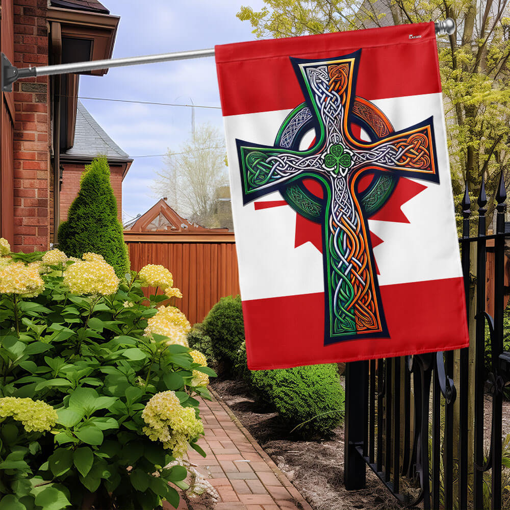 Irish Celtic Knot Cross St. Patrick’s Day Canada Irish Canadian Flag