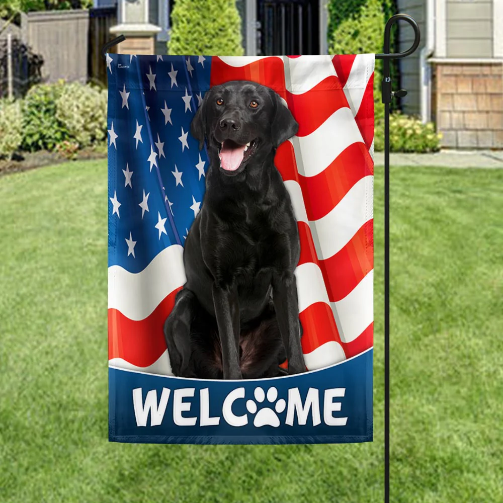 Bimipi American Flag - Black Labrador Dog 4th Of july American Flag TQN1226Fv1