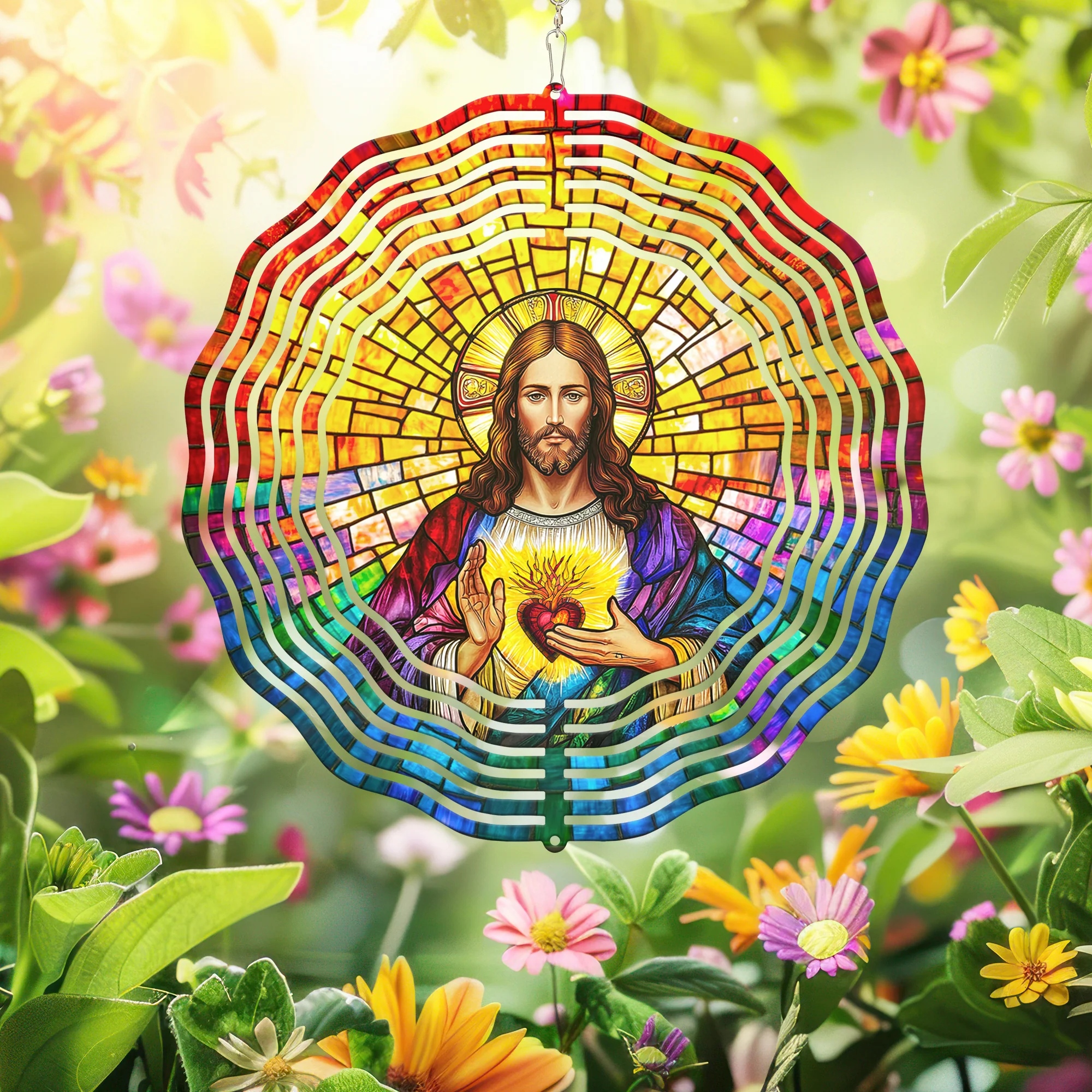 Sacred Heart of Jesus Wind Spinner