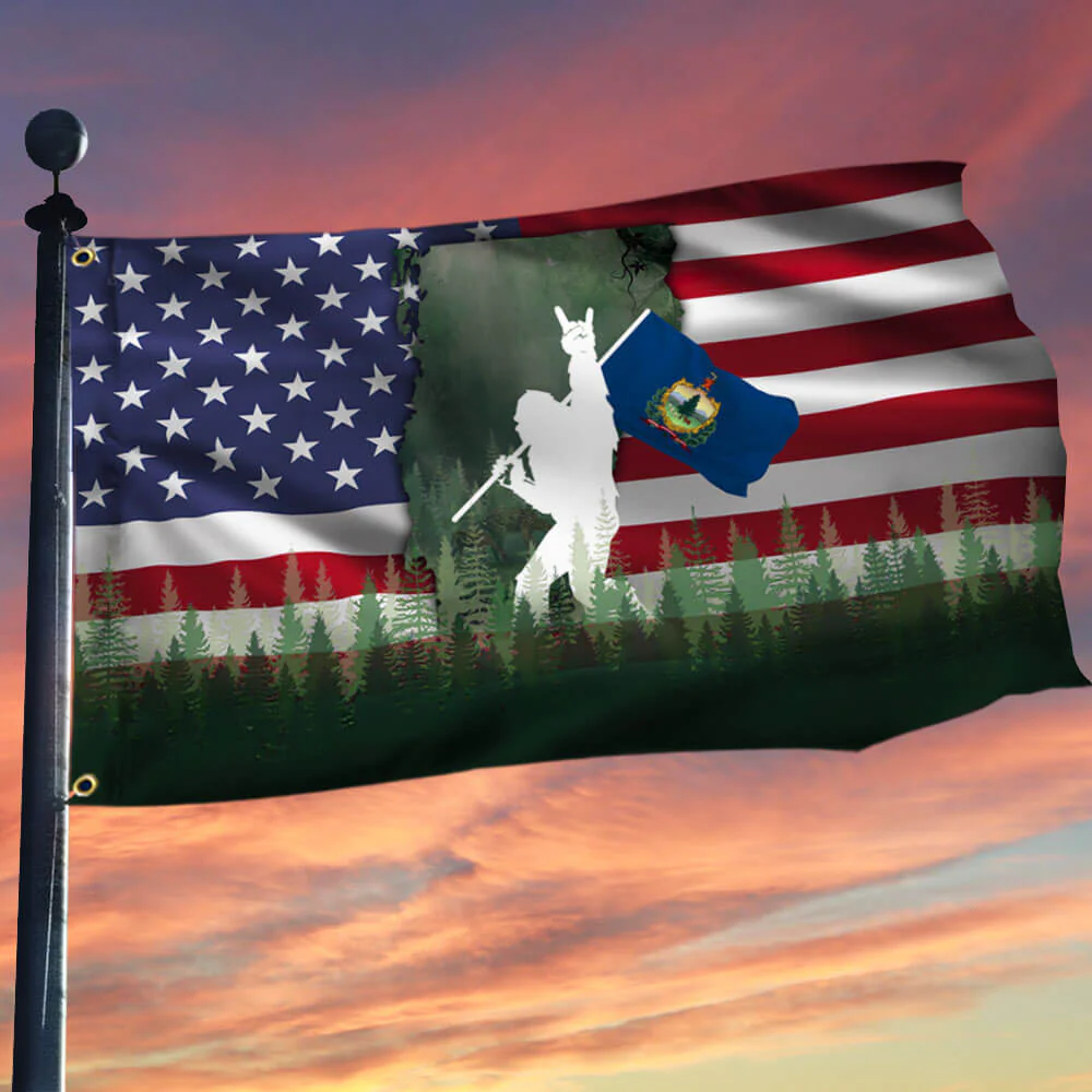 Bigfoot Sasquatch Vermont American Grommet Flag